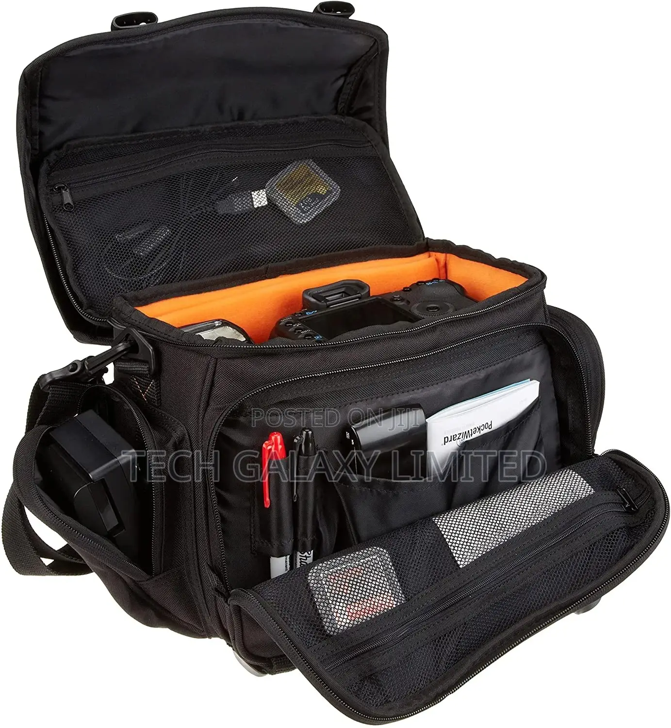 Amazonbasics Large DSLR Camera Bag Orange Interior