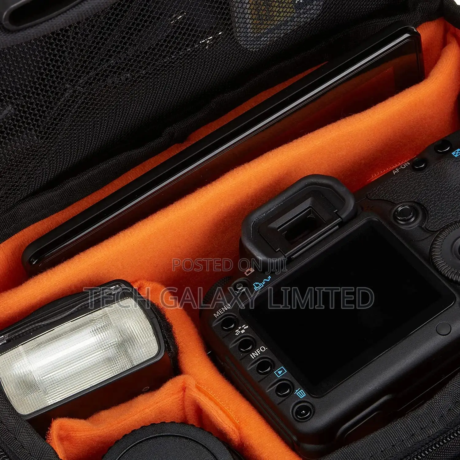 Amazonbasics Large DSLR Camera Bag Orange Interior
