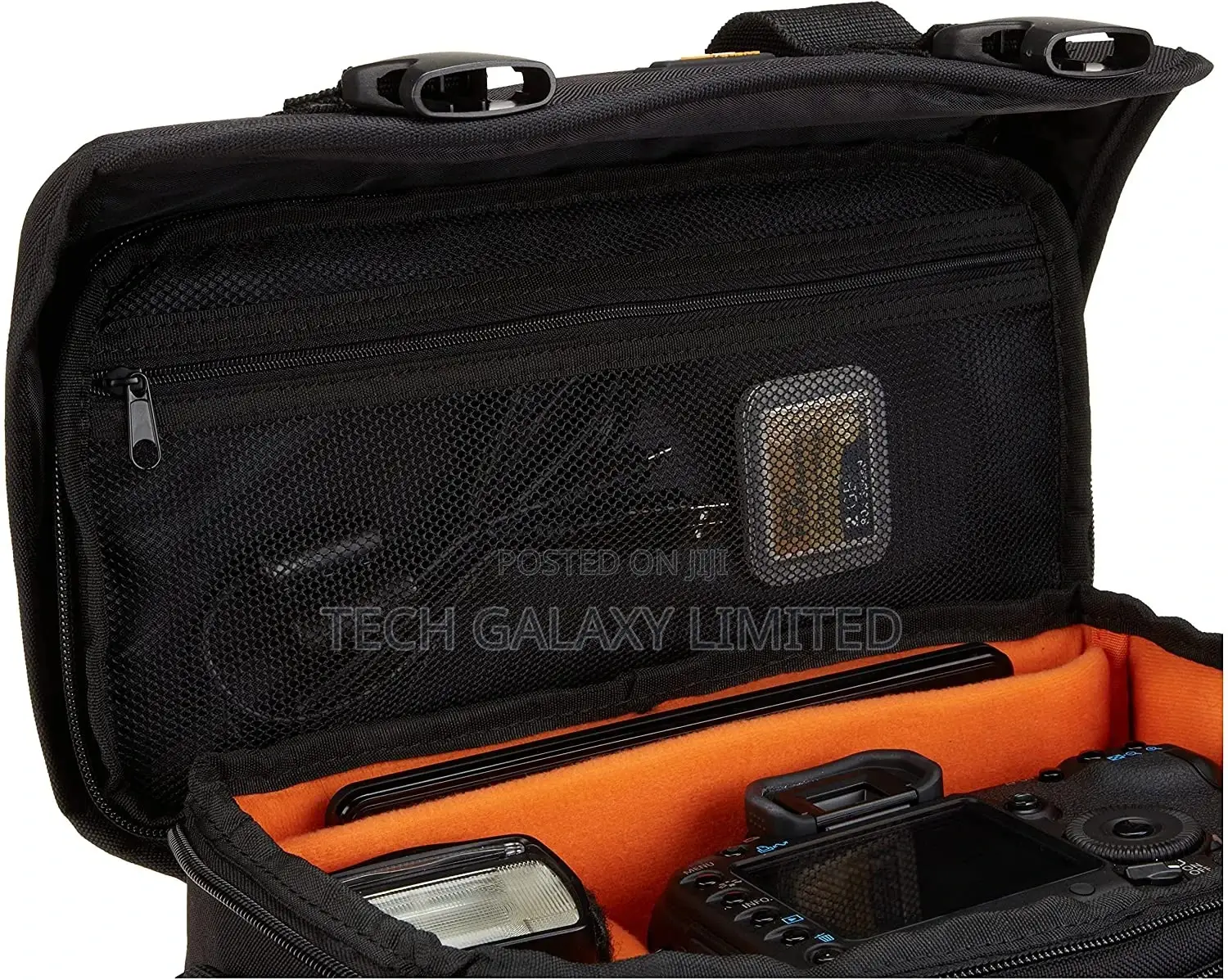 Amazonbasics Large DSLR Camera Bag Orange Interior