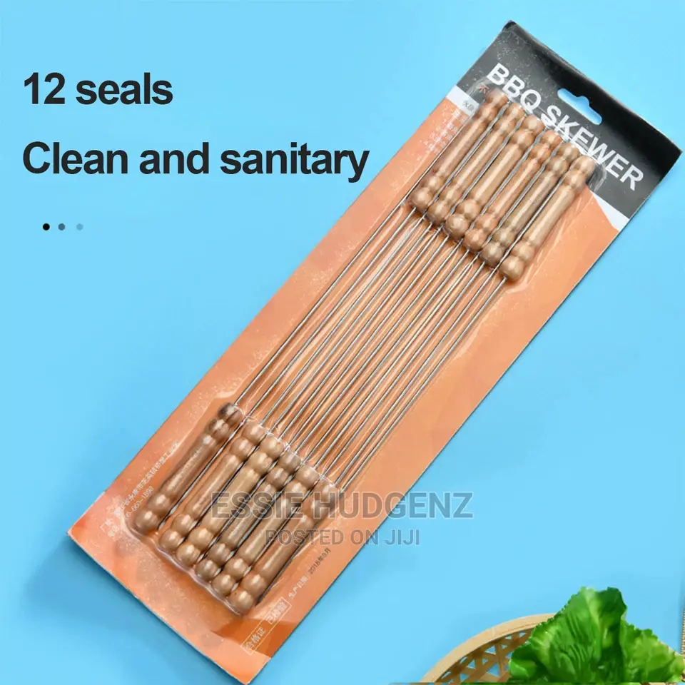 12pcs BBQ Skewers With Wooden Handles