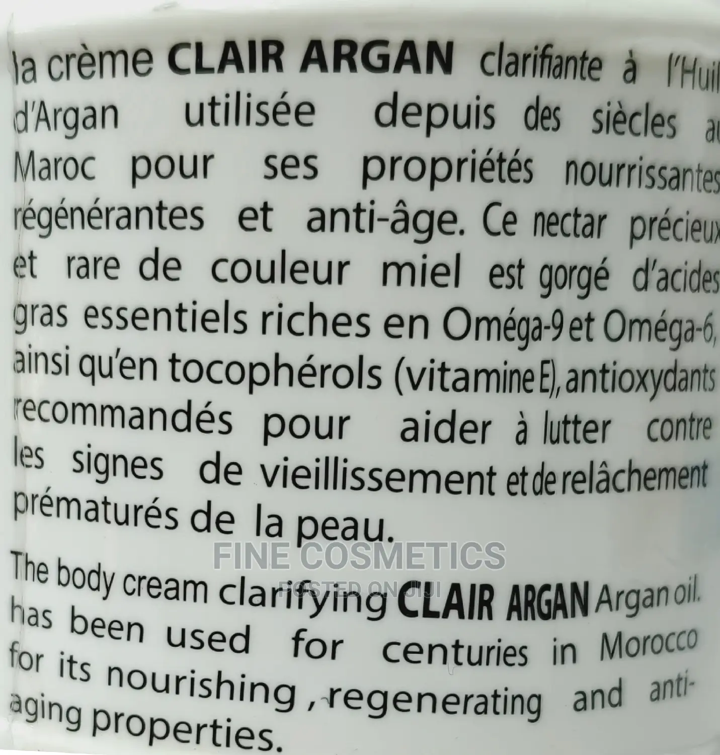 Clair Argan Clarifying Beauty Cream With Argan Oils. 300g