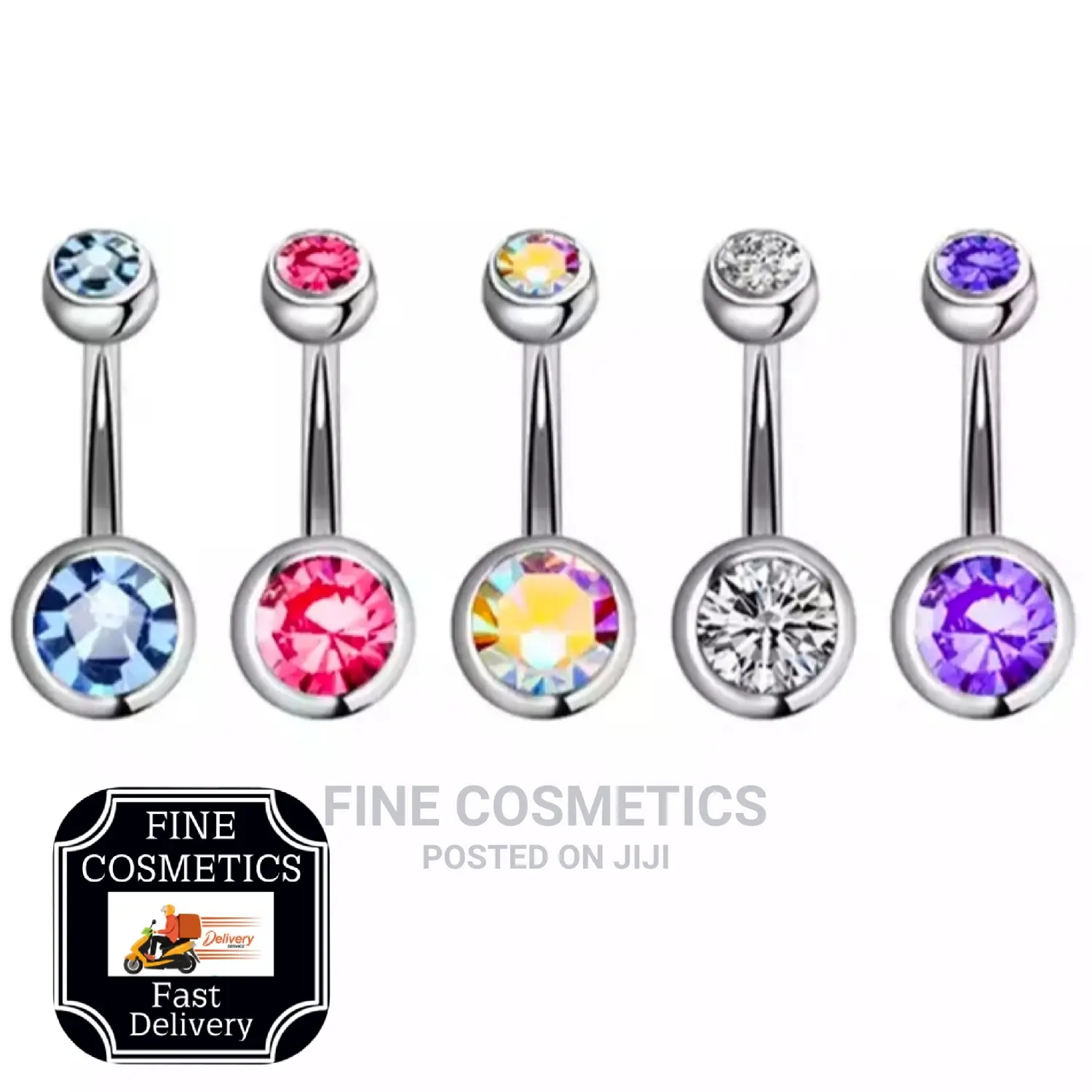 1pc Surgical Steel Crystal Belly Button Rings Navel Piercing