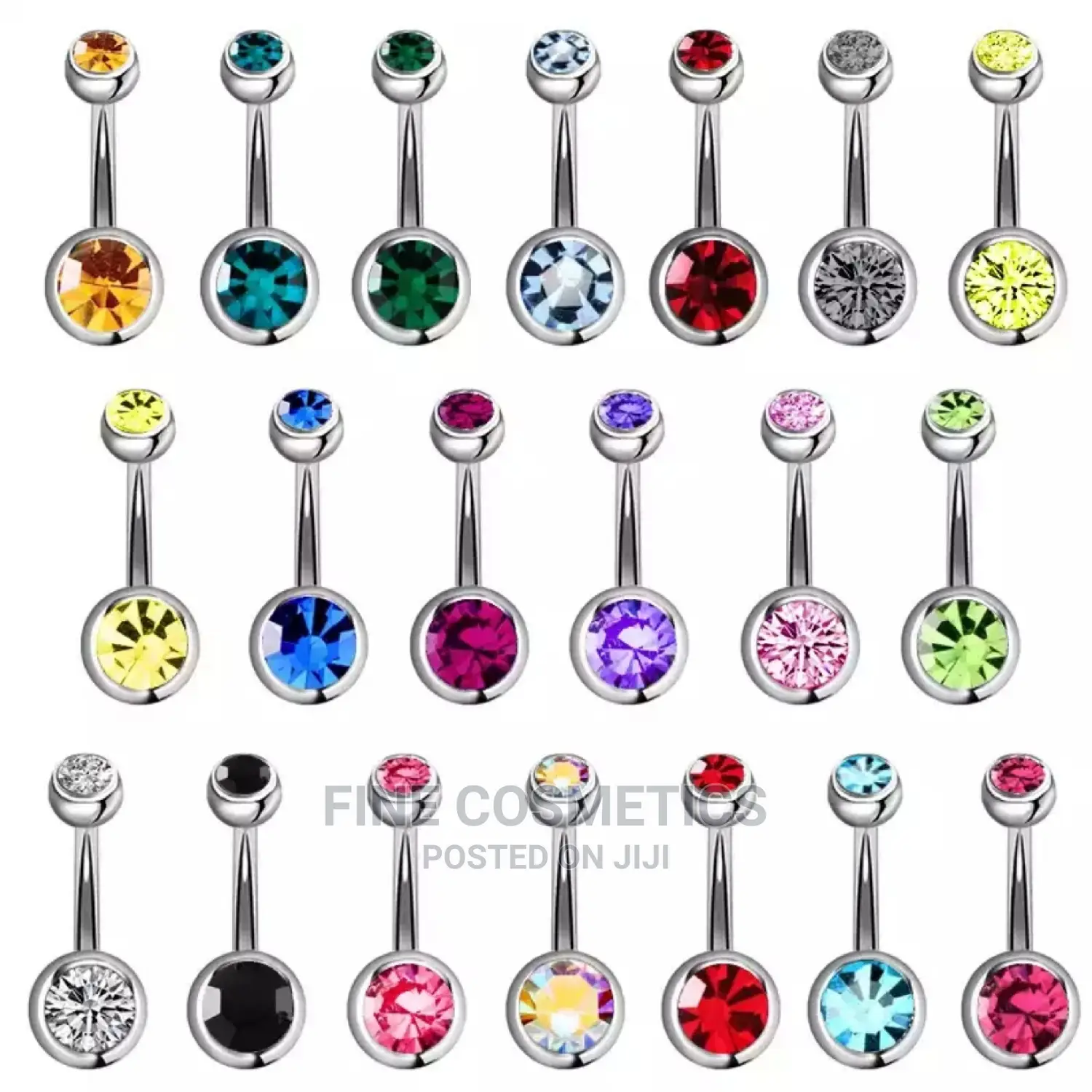 1pc Surgical Steel Crystal Belly Button Rings Navel Piercing