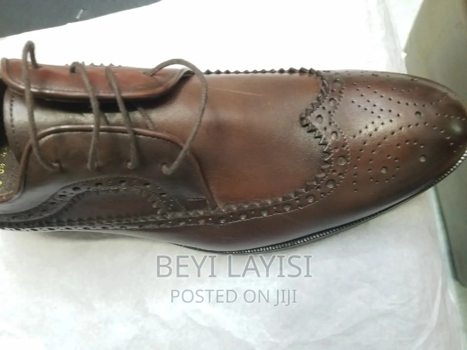 Pure Leather Brown Italian Oxford Shoes for Men
