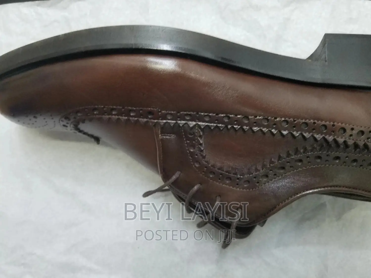 Pure Leather Brown Italian Oxford Shoes for Men
