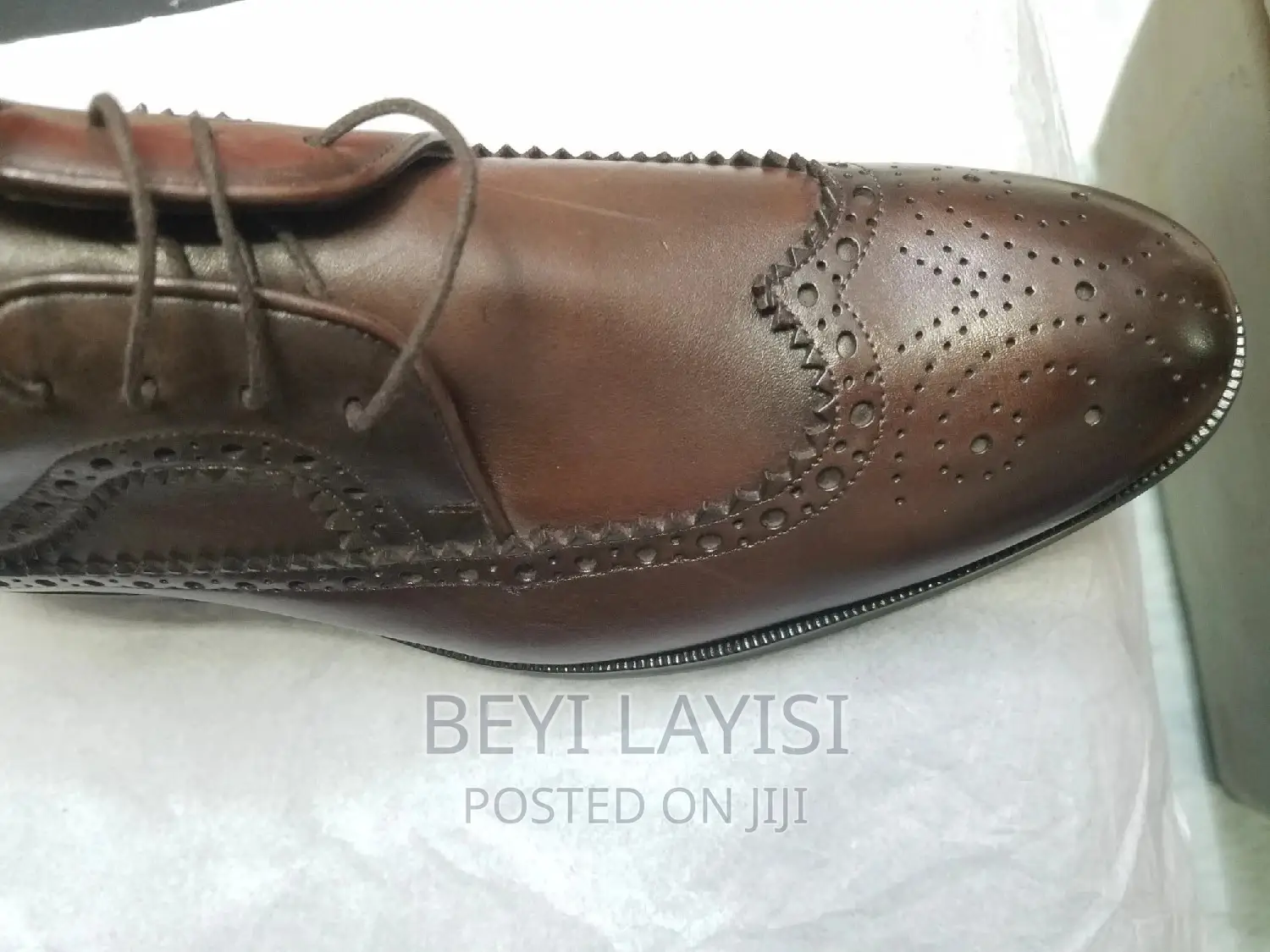 Pure Leather Brown Italian Oxford Shoes for Men