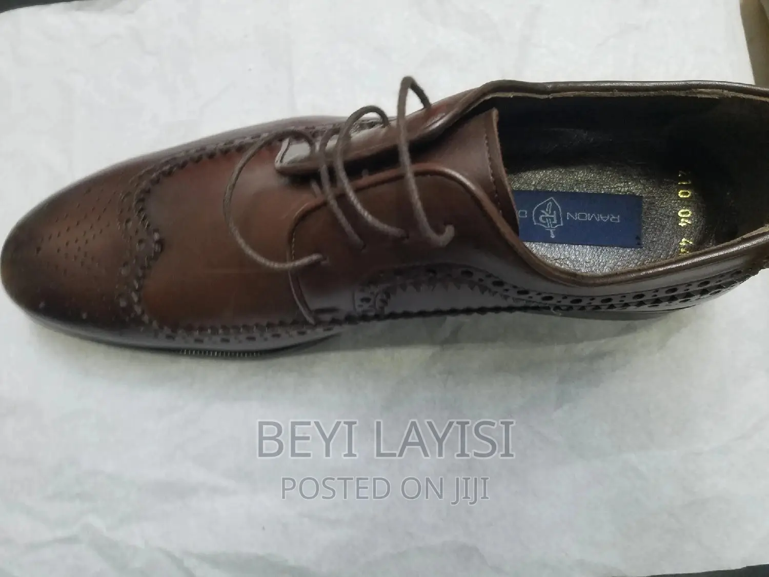 Pure Leather Brown Italian Oxford Shoes for Men