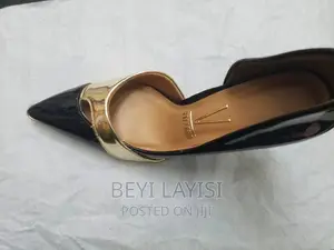 Brazilian Gold Black Shinny Leather Ladies Shoes