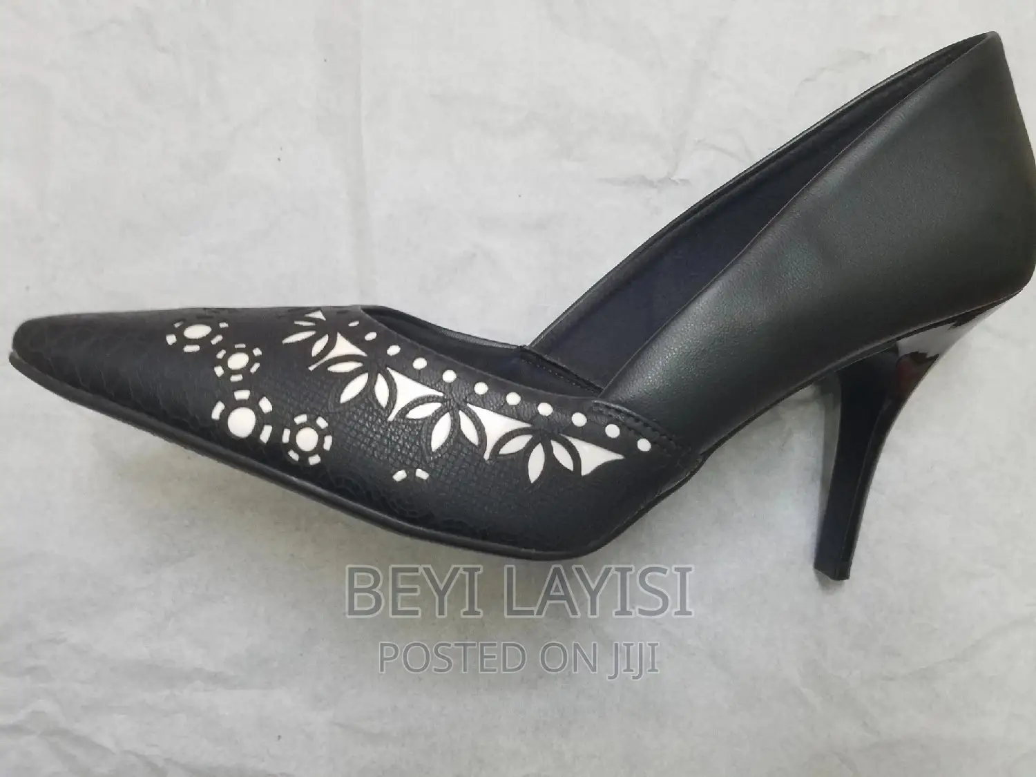 Brazilian Pure Black Leather Ladies Shoes