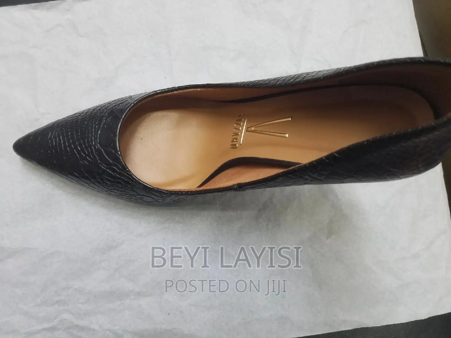 Pure Black Leather High Heels. Made in Brazil