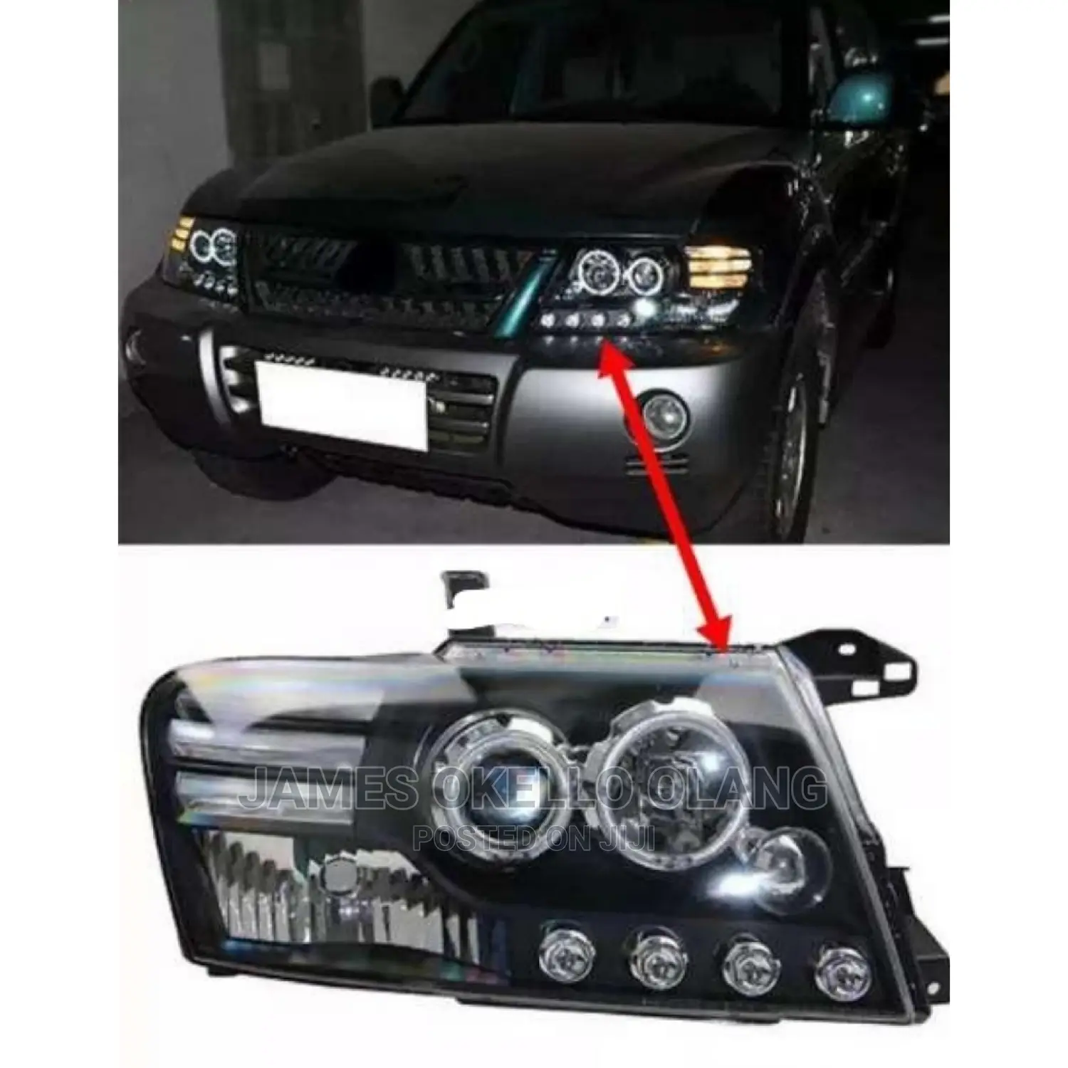 Black Smokey Headlamp for Pajero Bitama Mitsubishi