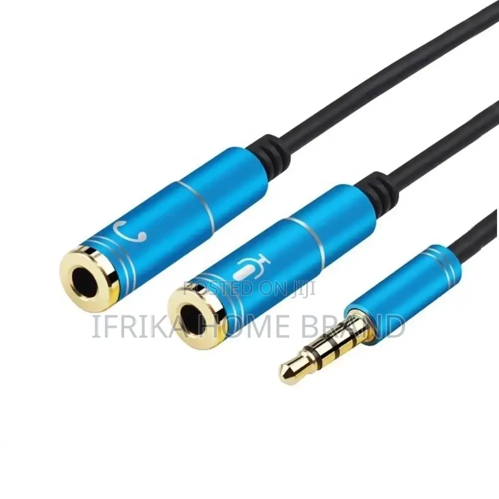 Headset Adapter Y Splinter 3.5mmjack Cable With Separate Mic
