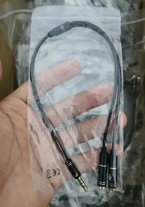 Headset Adapter Y Splinter 3.5mmjack Cable With Separate Mic