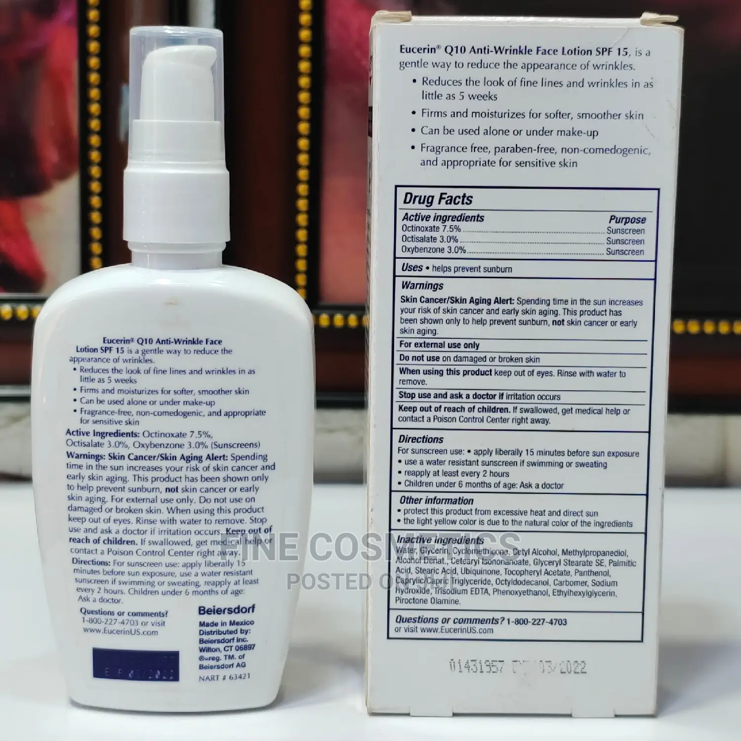 Eucerin Q10 Anti-wrinkle Face Lotion With SPF 15 Sunscreen