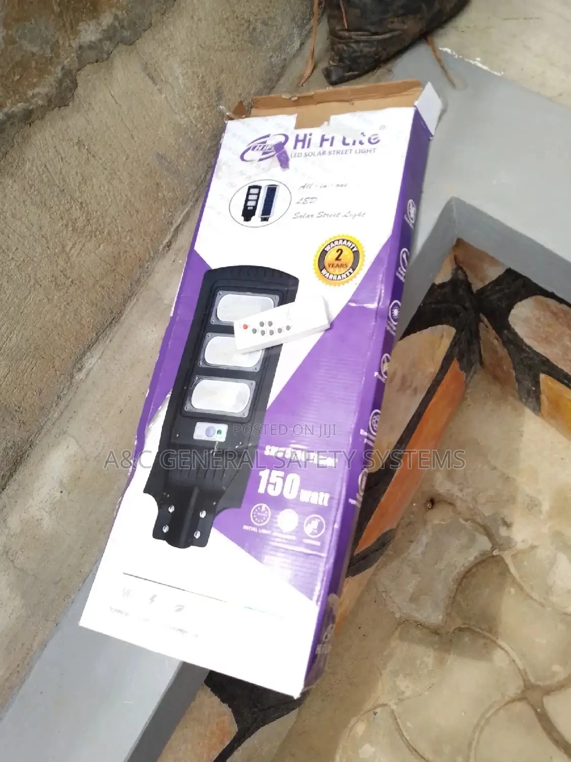Solar Security Light With a Pole Durable One Year Warranty