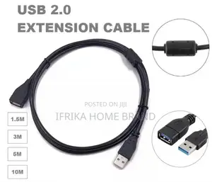 High Speed Black Usb 2.0 Extension Cable a Male to a Female