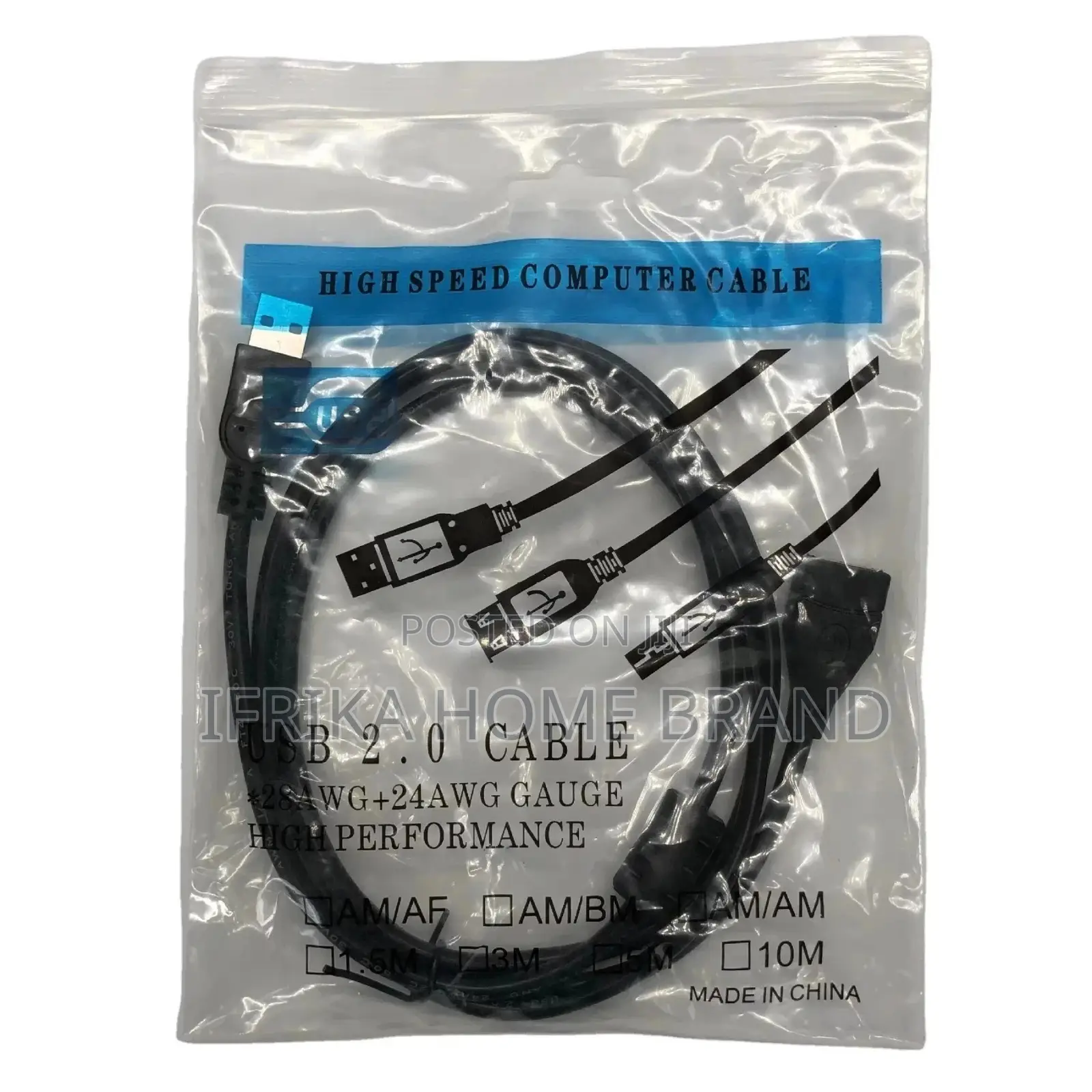 High Speed Black Usb 2.0 Extension Cable a Male to a Female