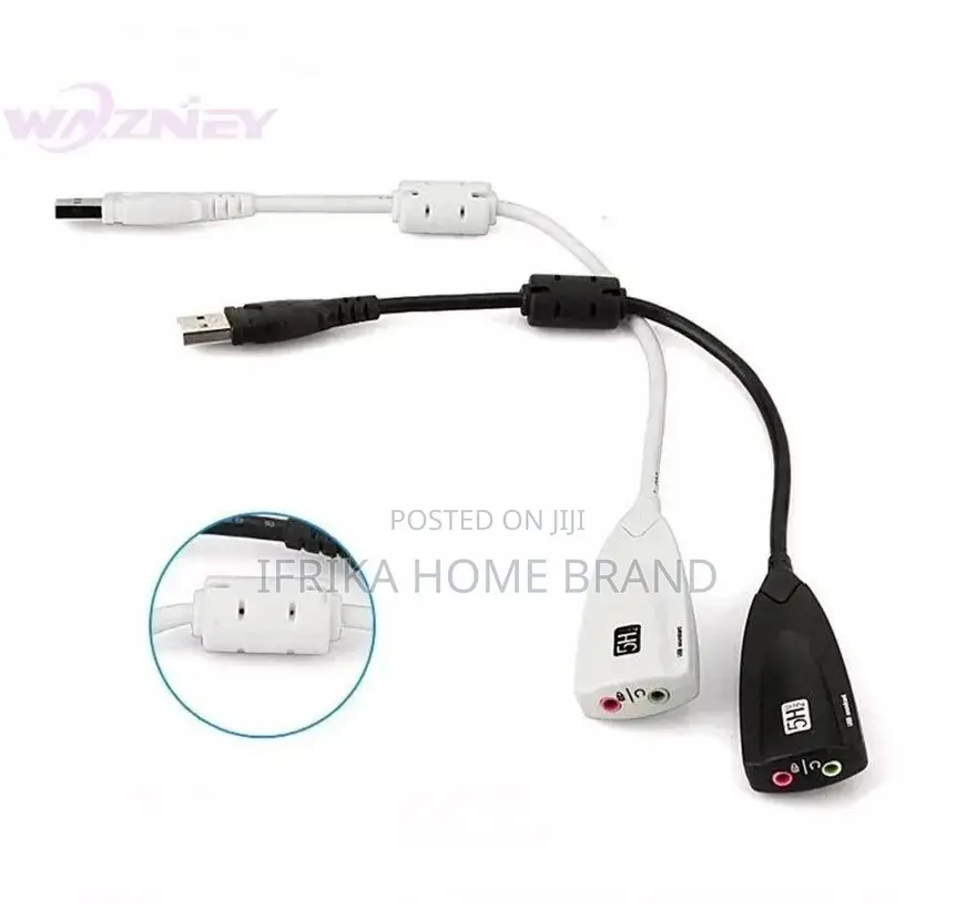 External USB Sound Card 7.1 Adapter 5HV2 3D Audio
