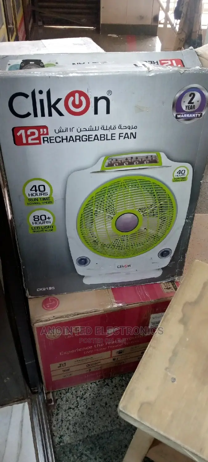Click On, Rechargeable Table Fan