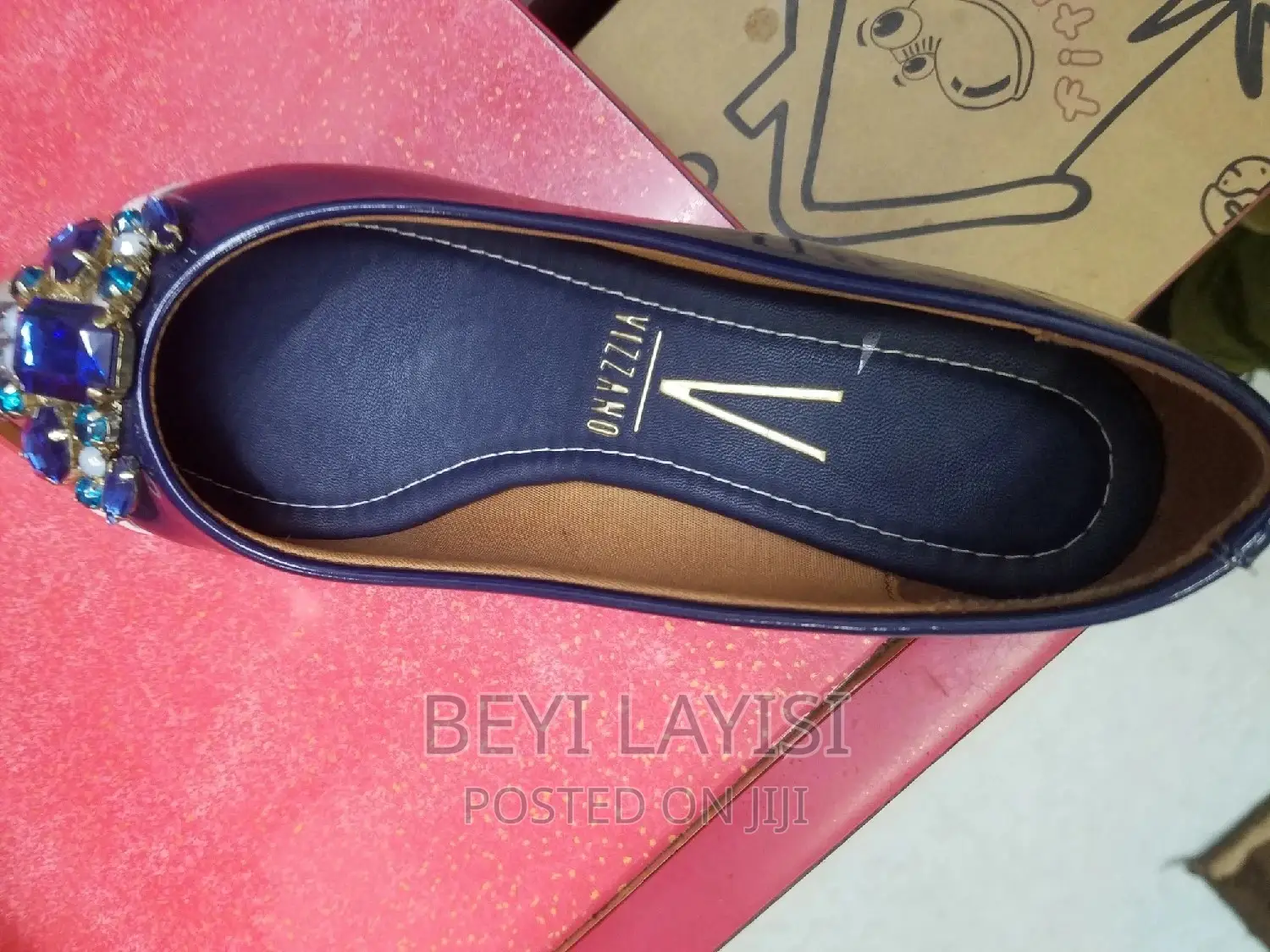 Blue Cushioned Pumps for Ladies With Pure Leather
