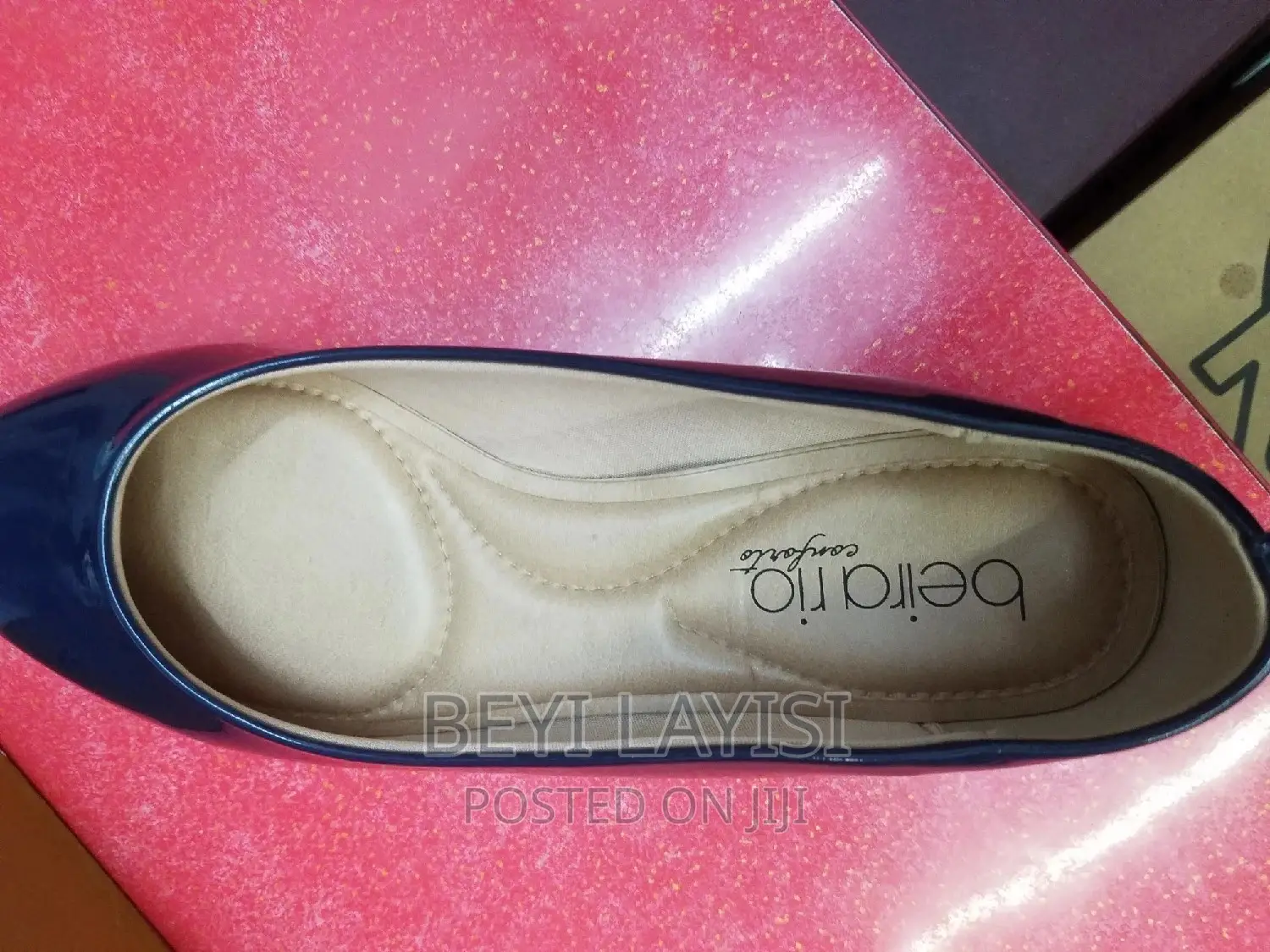 Cushioned Blue Pumps for Ladies With Pure Leather