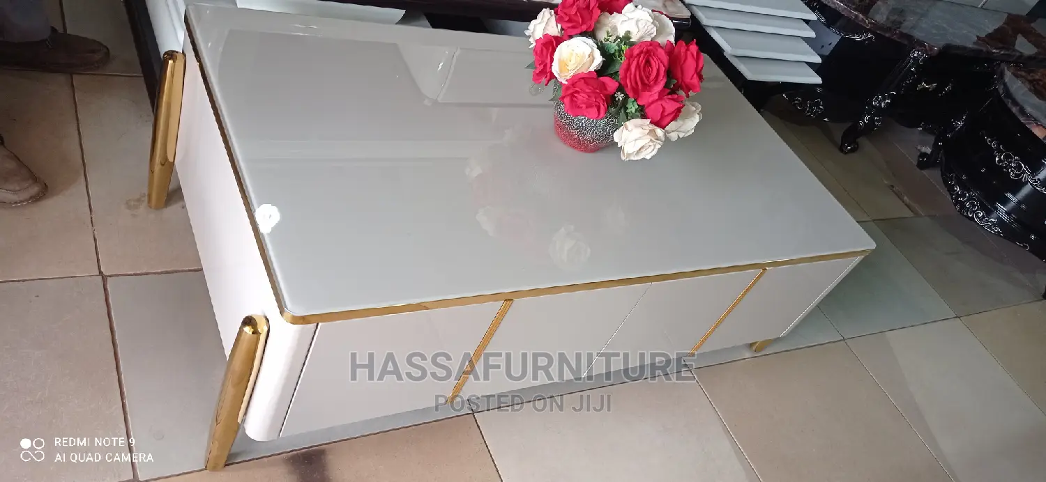 Golden Center Table and Stand
