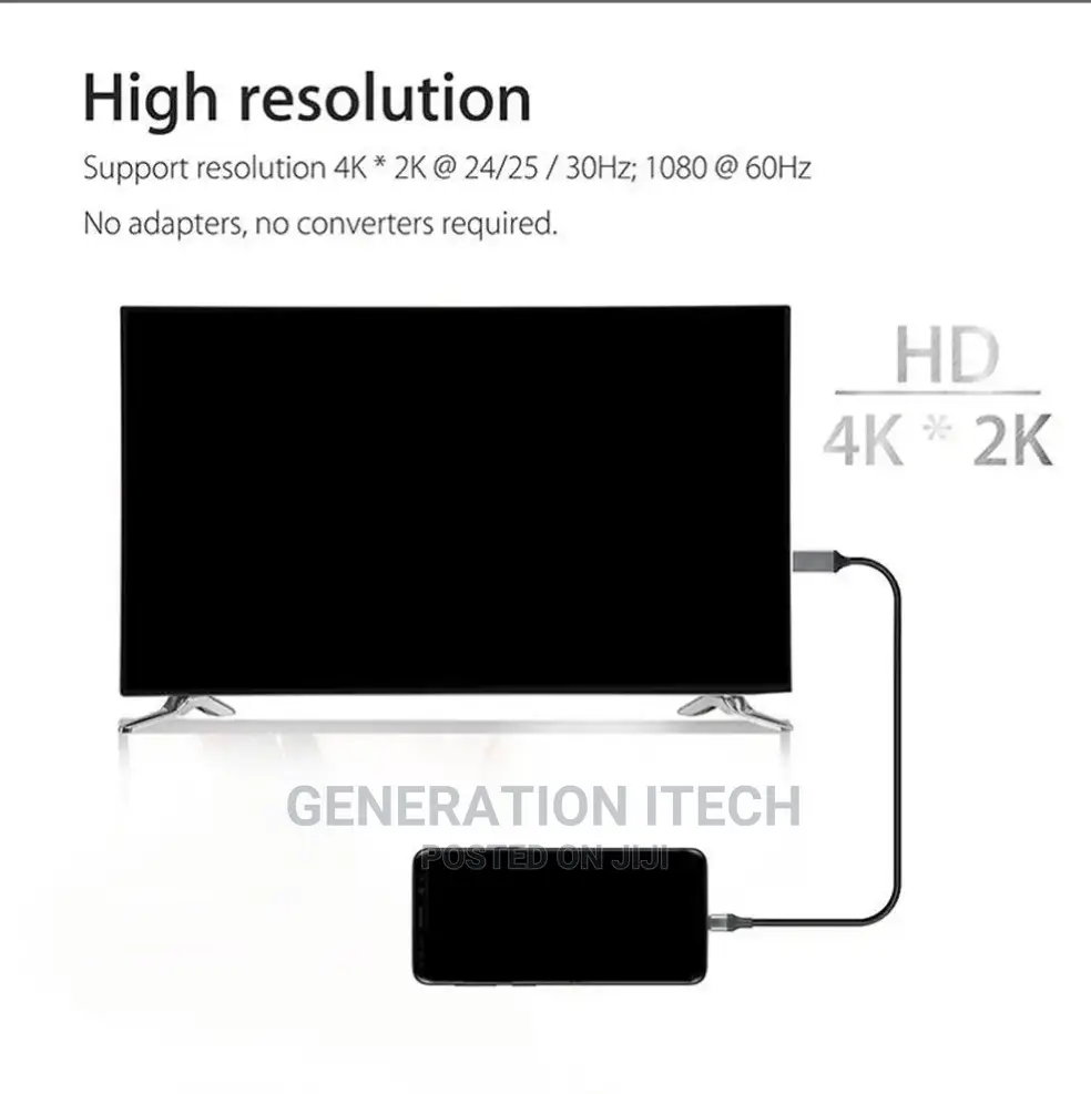 USB 3.1 C-Type to HDMI TV HDTV Cable -Mirroring Cable