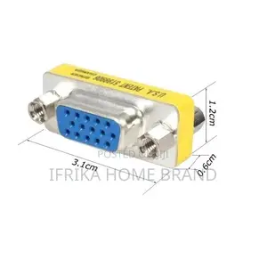 VGA Connector DB HD 15 SVGA Female to Female
