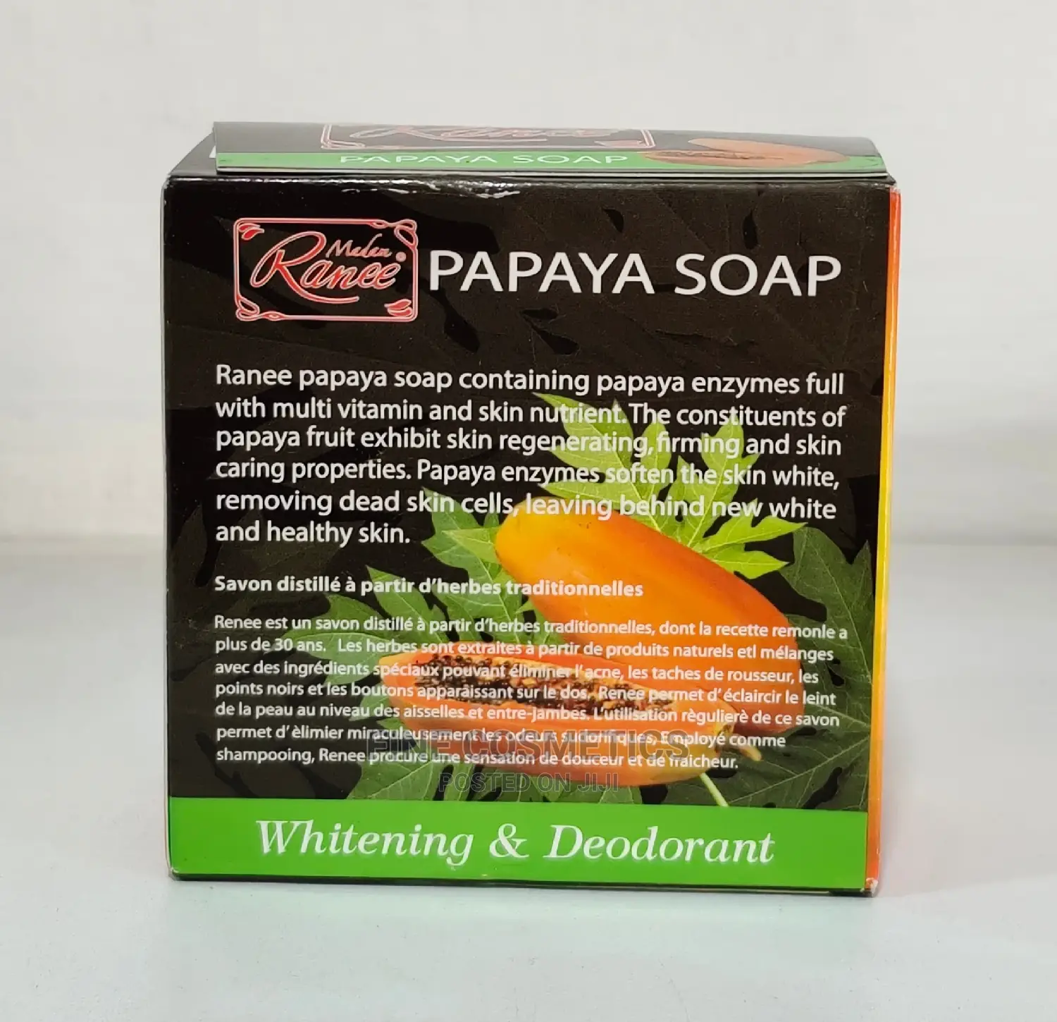3PCS ORIGINAL MADAM RANEE Papaya Whitening Blackspots Soap