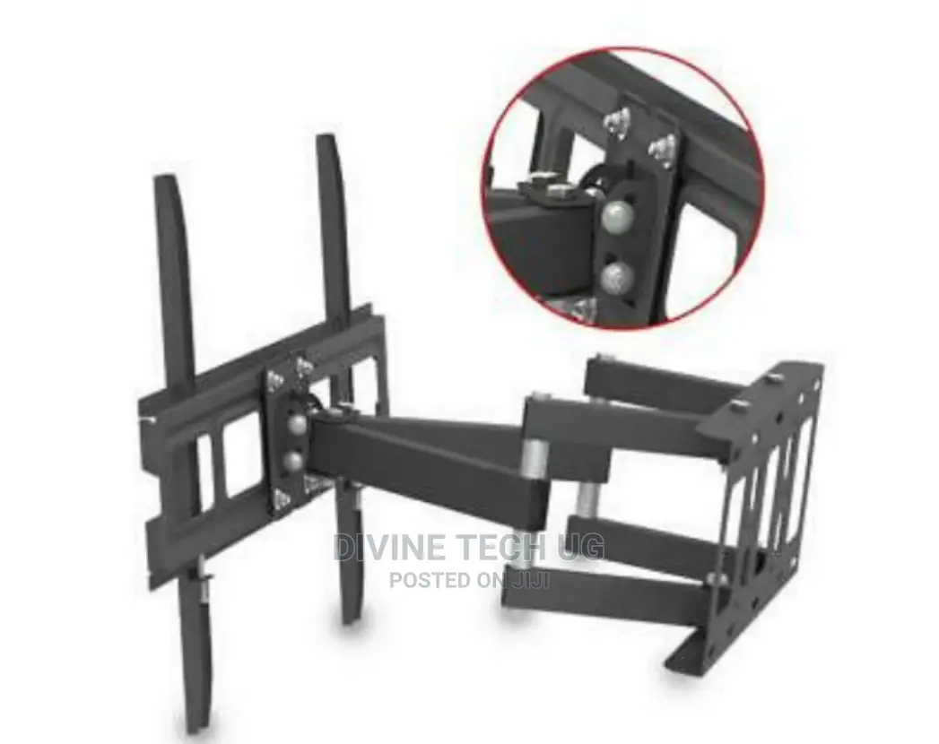 Double Arms TV Wall Bracket Mount Swivel Tilt For 32 To 70"