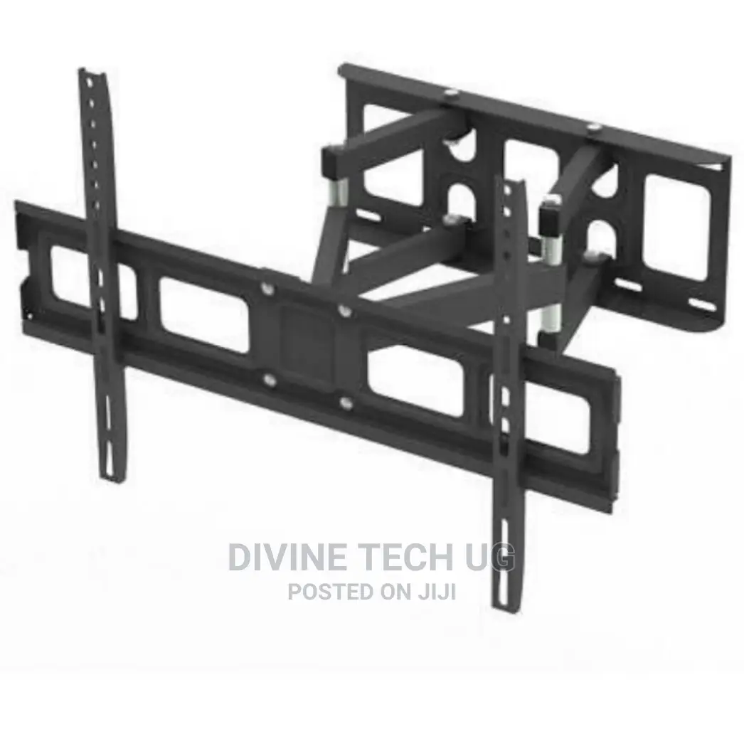 Double Arms TV Wall Bracket Mount Swivel Tilt For 32 To 70"