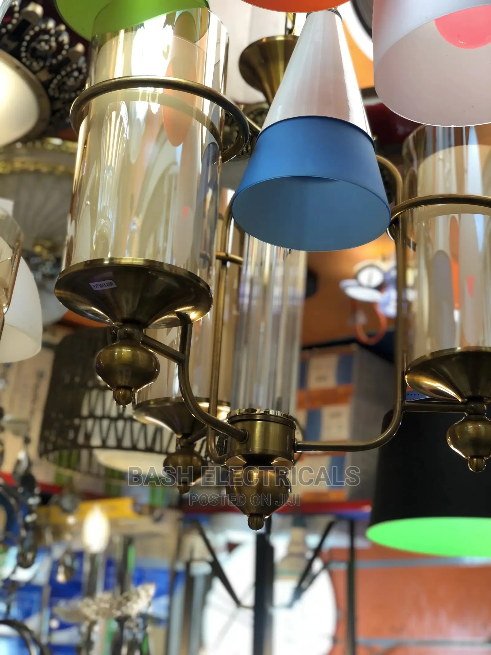 Golden 3glass Chandelier