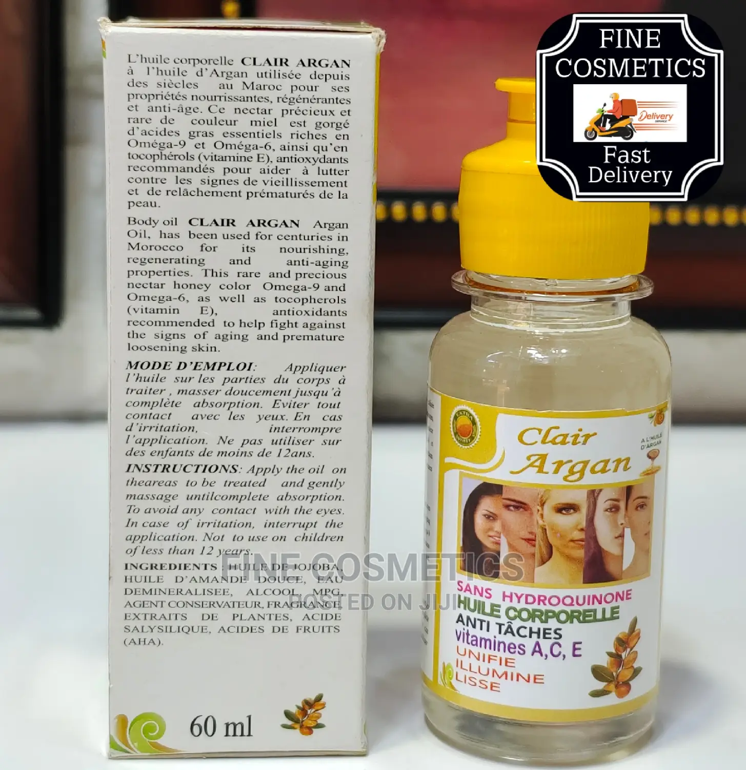 Clair Argan Hydroquinone Free Anti-Aging Whitening Body Oil