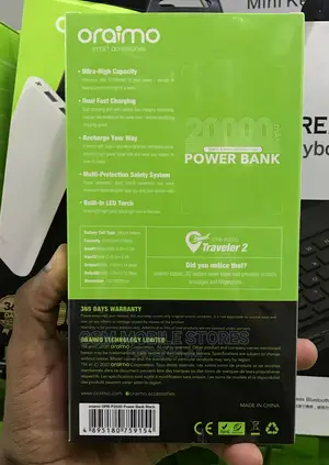 Oraimo OPB-P203D 20000MAH Powerbank - Power for Days
