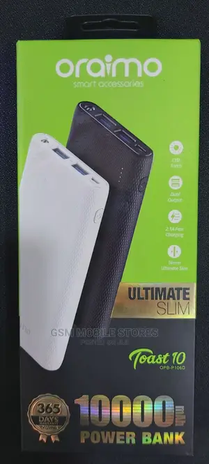Oraimo Toast 10 PD Fast Charging 10,000mah Power Bank