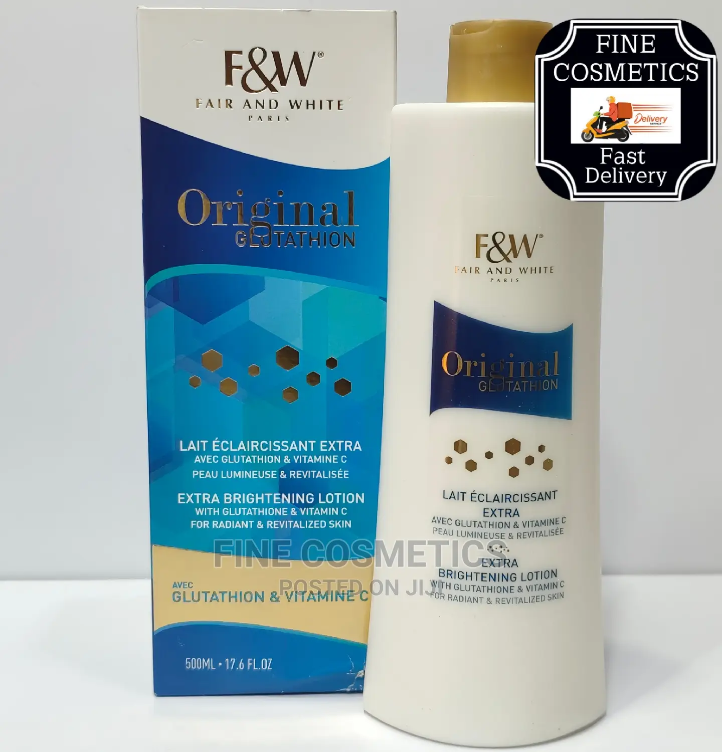 Original FAIR AND WHITE GLUTATHIONE + Vitamin C Lotion 500ml
