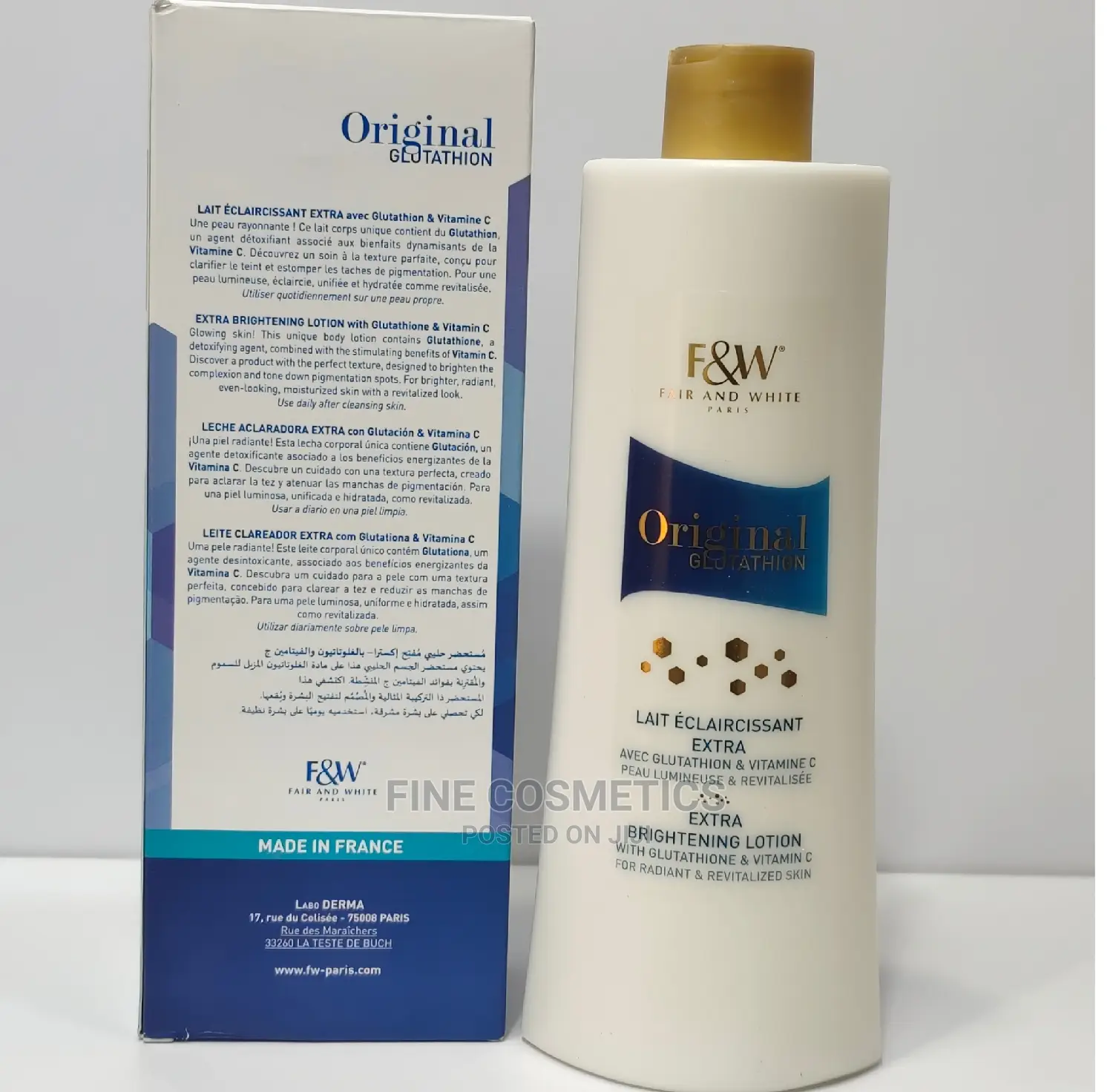 Original FAIR AND WHITE GLUTATHIONE + Vitamin C Lotion 500ml