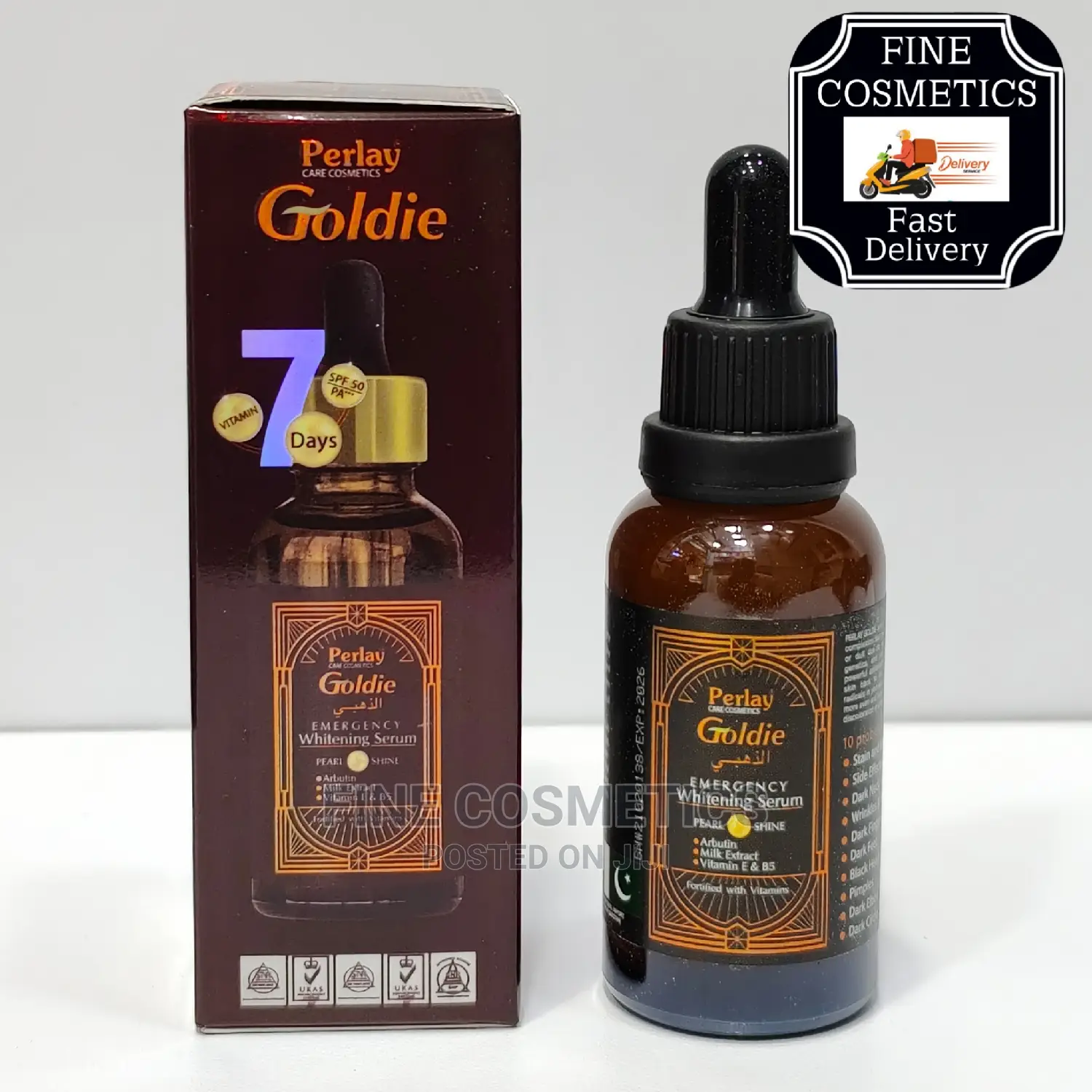 Perlay Gold 7 Days Emergency Whitening Serum for 10 Problems
