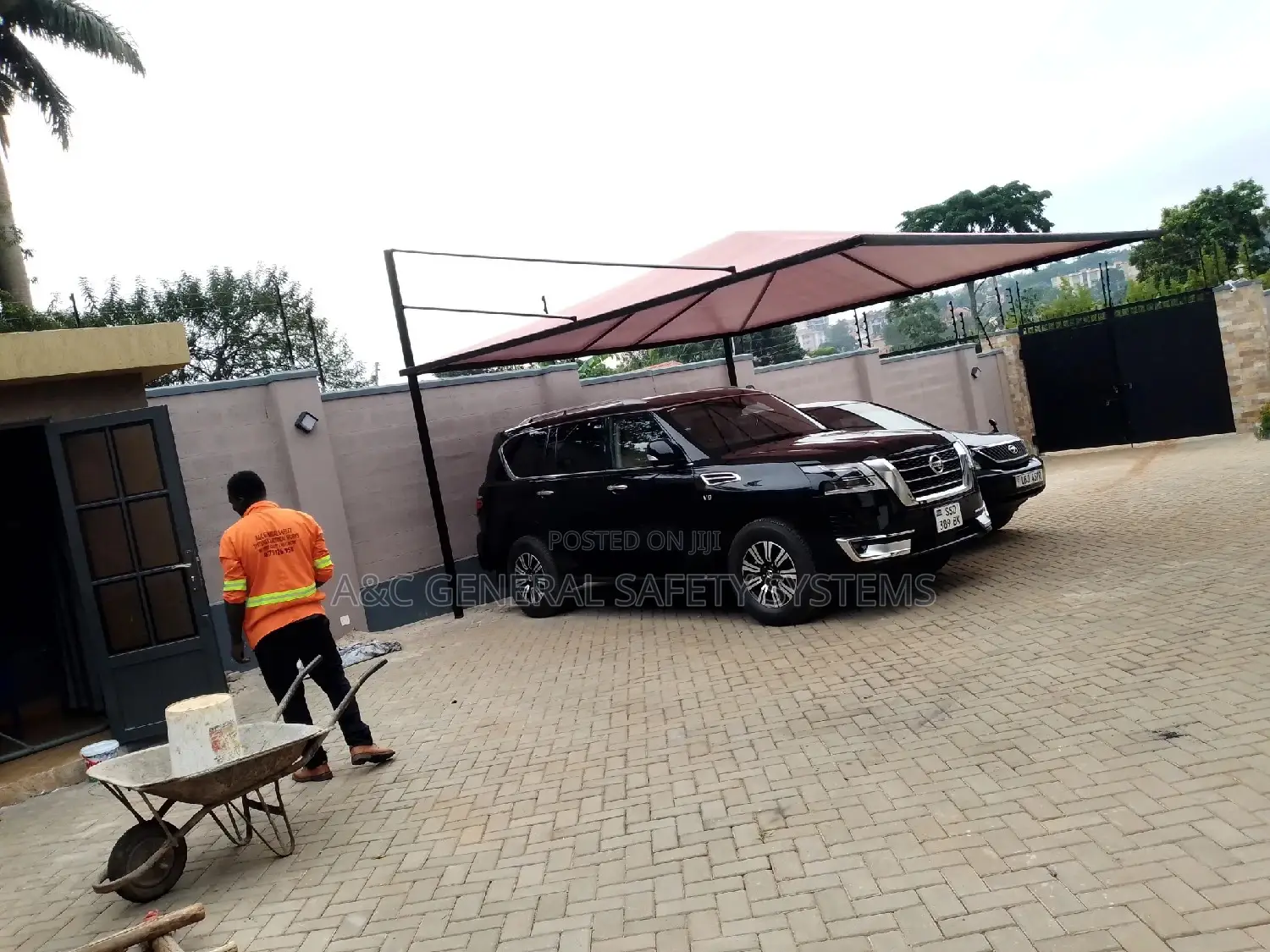 Car Shade 2car Hash Weather Resistant Roof HQP Material
