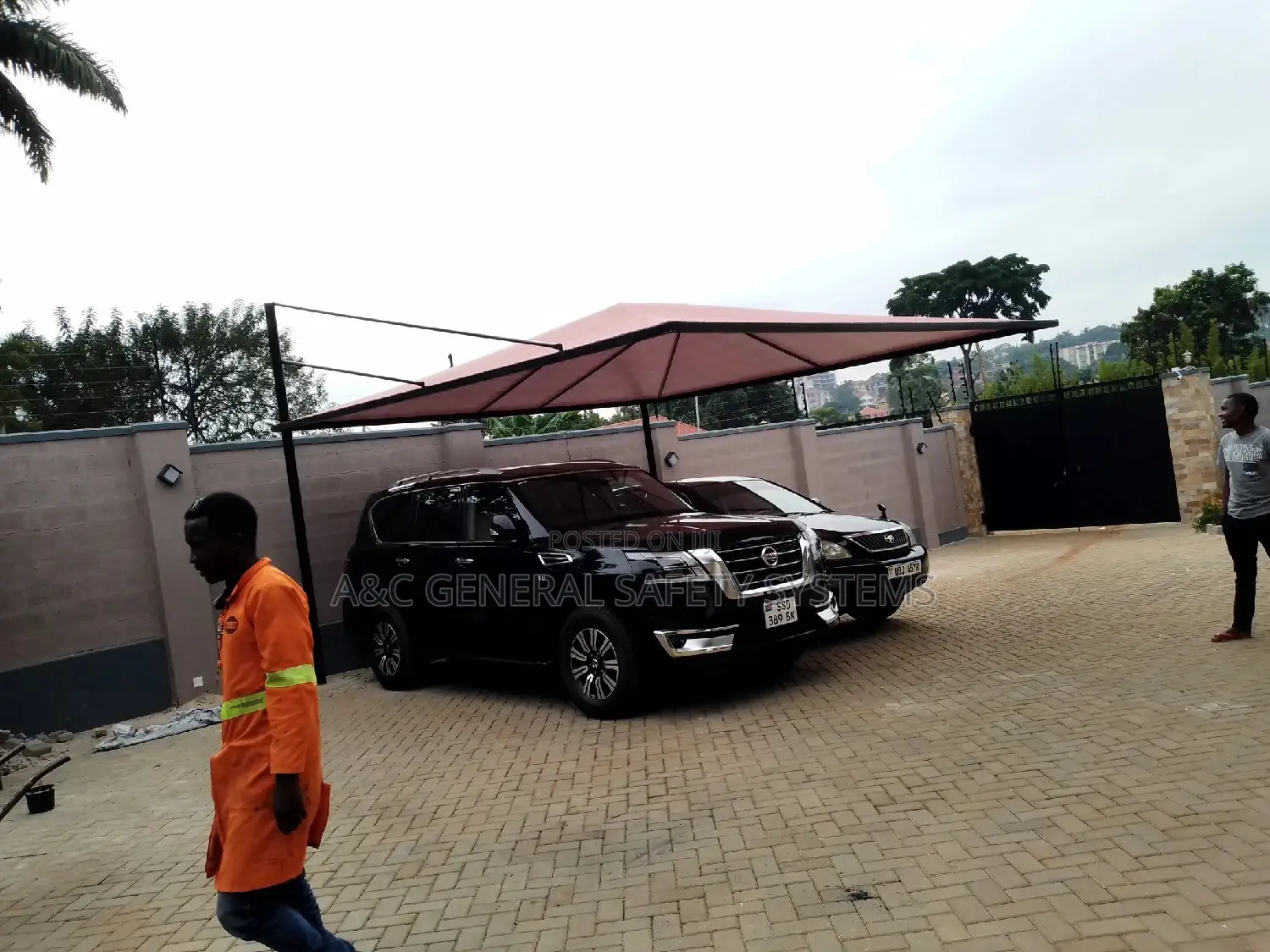Car Shade 2car Hash Weather Resistant Roof HQP Material