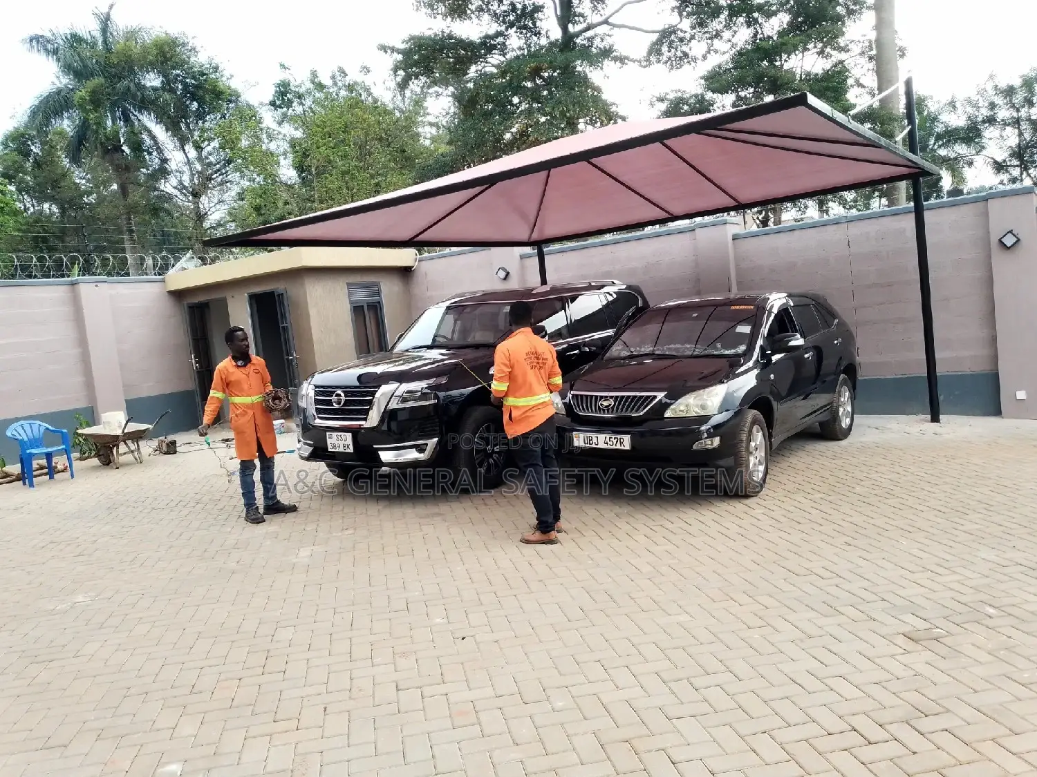 Car Shade 2car Hash Weather Resistant Roof HQP Material