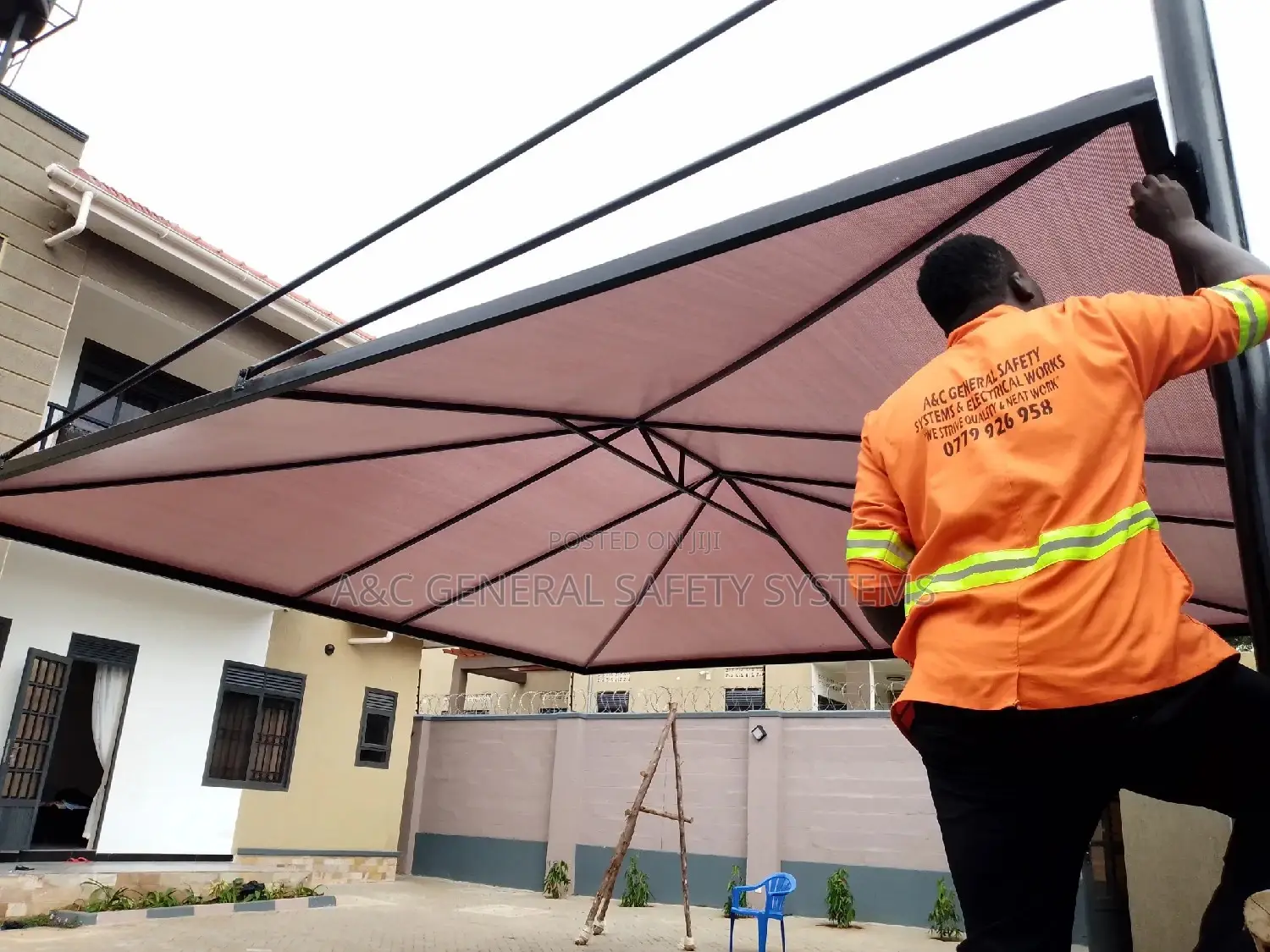 Car Shade 2car Hash Weather Resistant Roof HQP Material