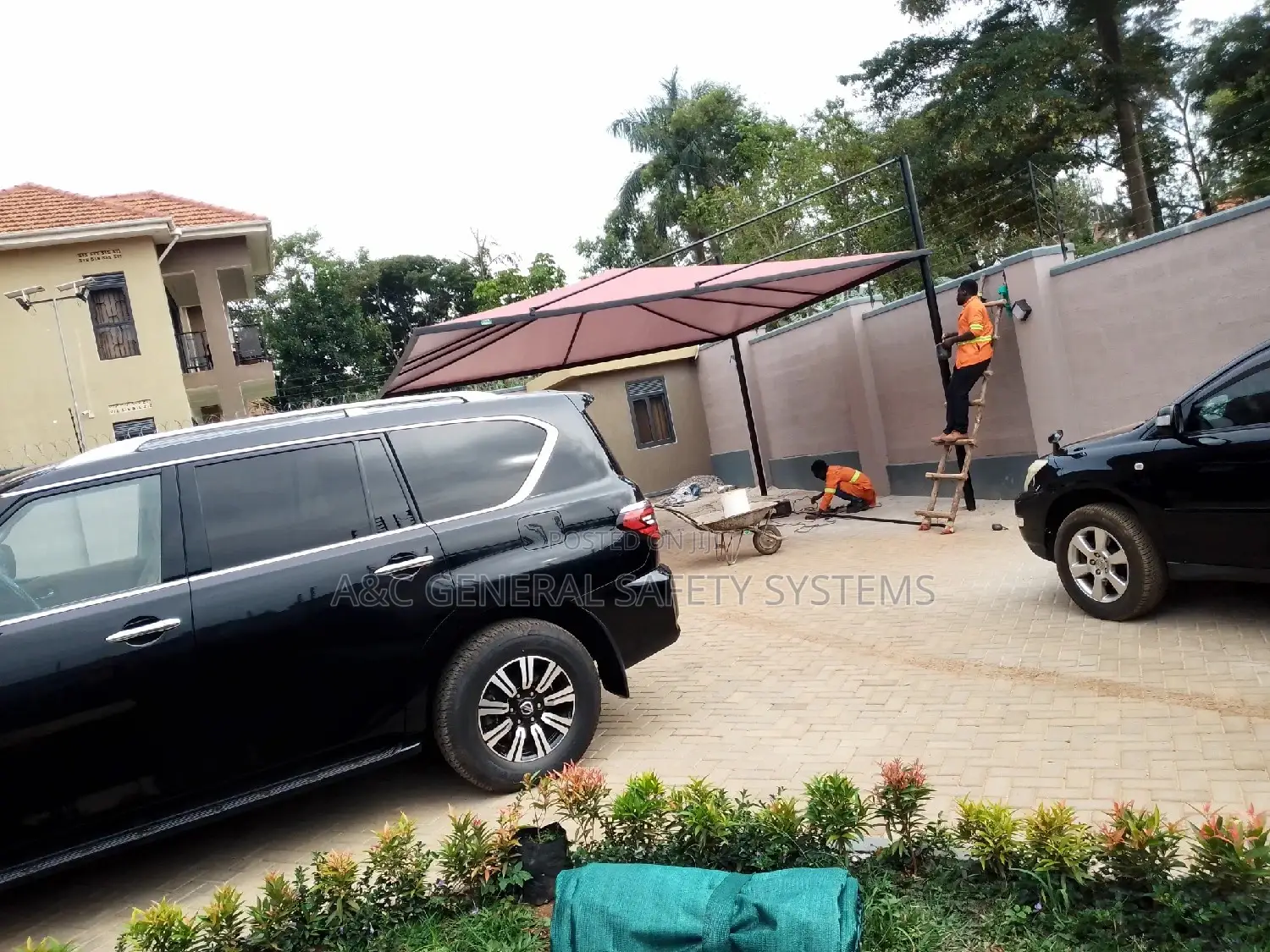 Car Shade 2car Hash Weather Resistant Roof HQP Material