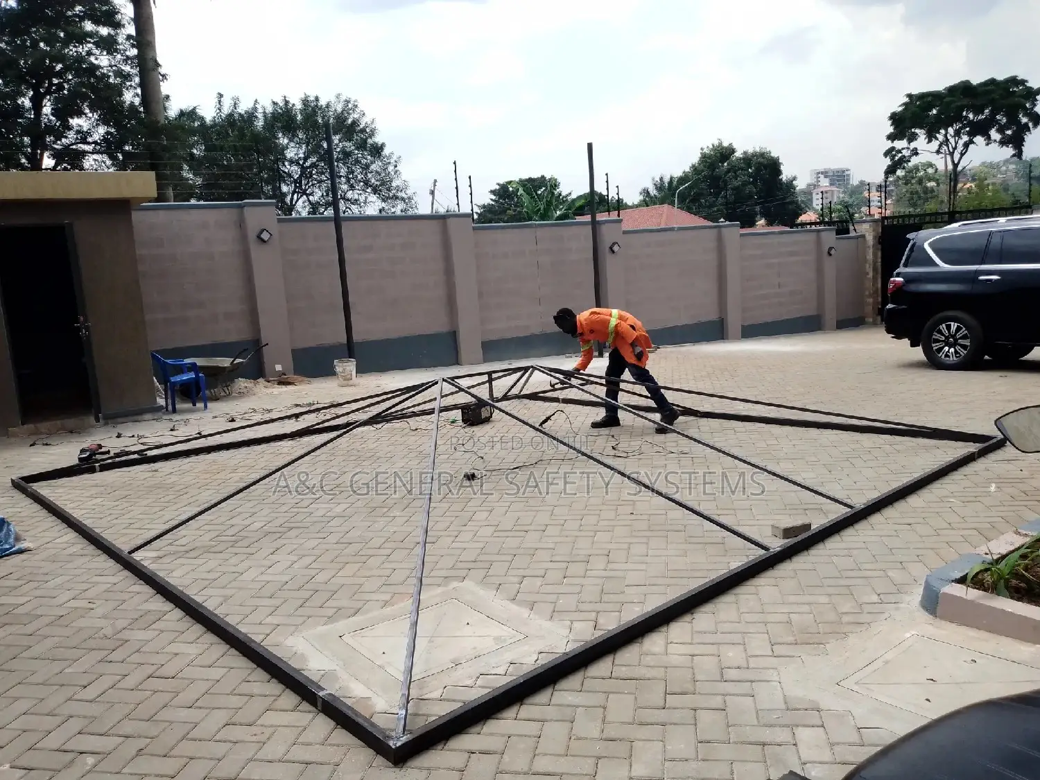 Car Shade 2car Hash Weather Resistant Roof HQP Material