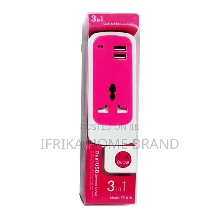3 in 1 Dual USB / Colorfull Fast Charging Adaptor USB Port