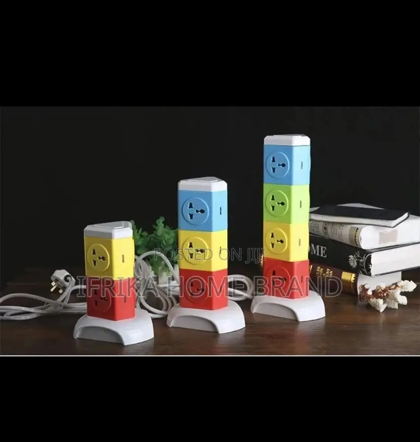 Universal Plug180 Rotating Colorful Tabletop Socket With Usb