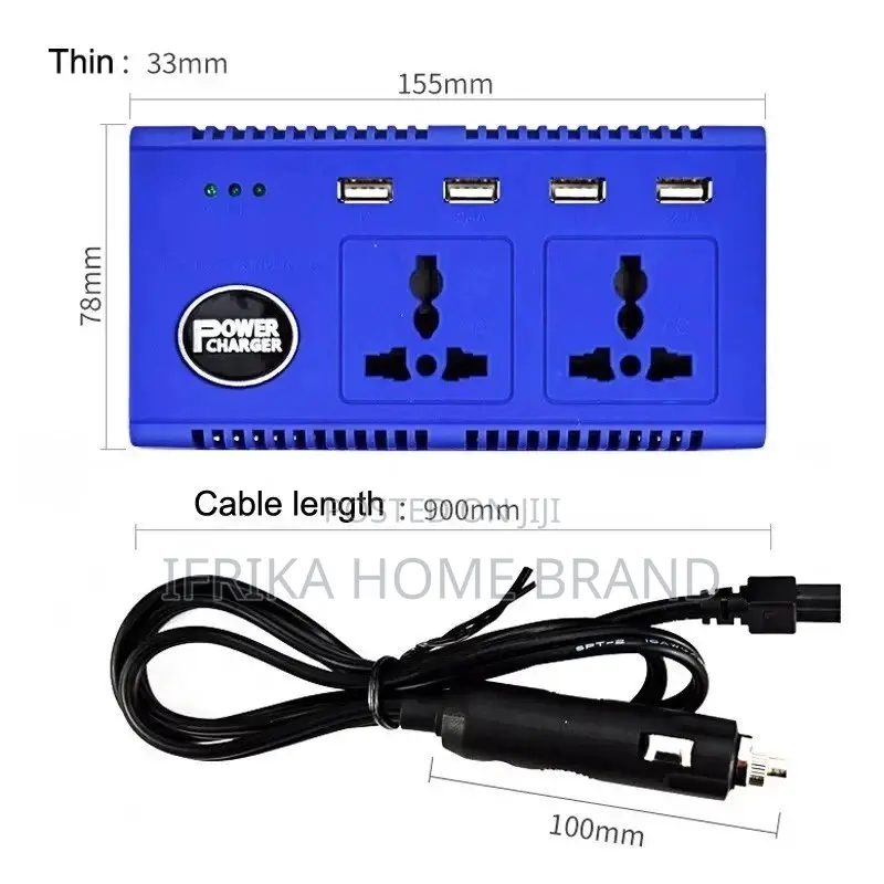 Dual Usb 200w Dc 12 To Ac 220 Car Inverter Car Charger