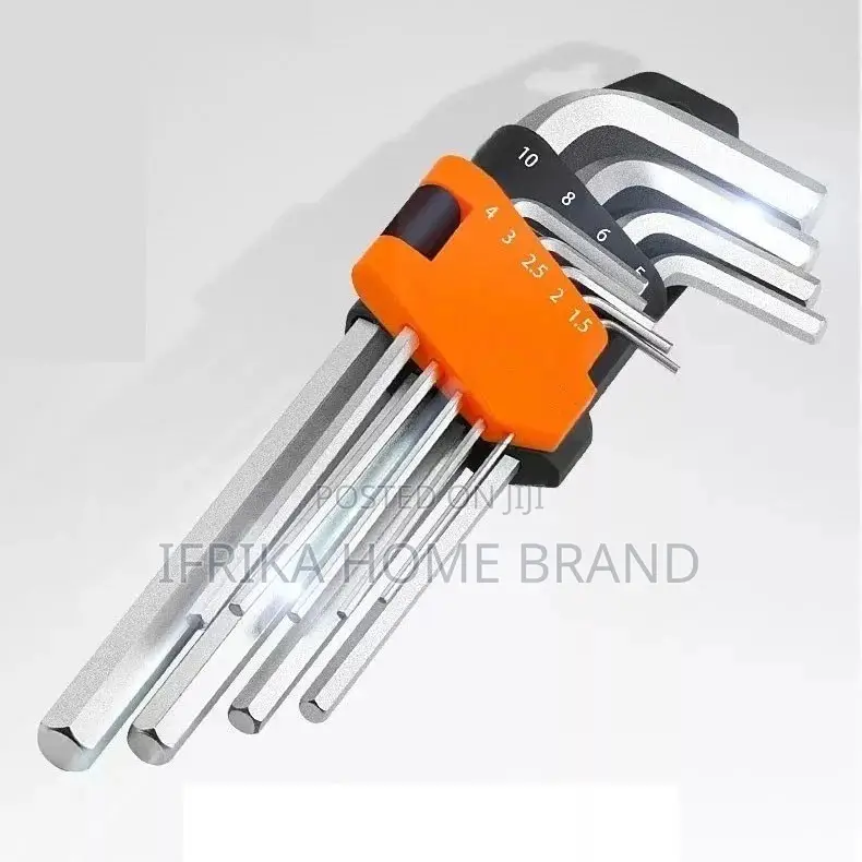 9 Pieces Long Arm Metric 1.5mm-10mm High Grade Allen Key