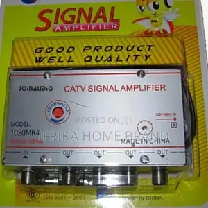 Seebest 1 in 4 Out CATV Cable TV RF Signal Amplifier 30db