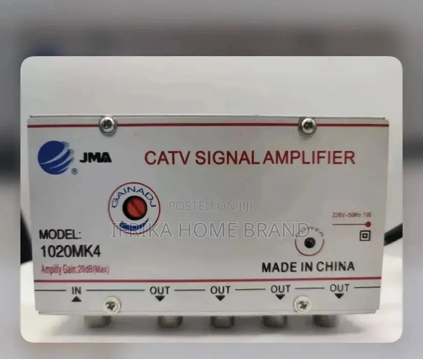 Seebest 1 in 4 Out CATV Cable TV RF Signal Amplifier 30db